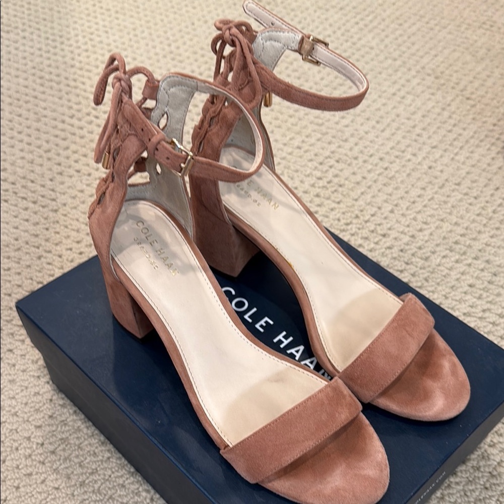 Cole Haan Women's Mocha Mousse Suede Sandals
